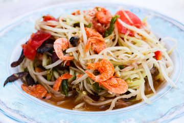 Papaya salad (Som Tum).