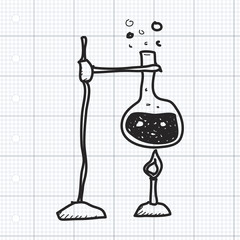 Simple doodle of a science experiment
