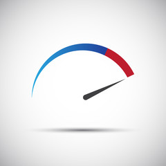 Simple vector thermometer, tachometer,  speedometer icon
