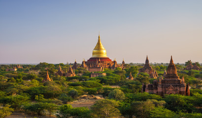 Dhammayazika Pagoda at sunset, Bagan, Myanmar