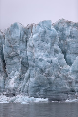 Fototapeta na wymiar Esmark glacier at The Ice fjord, Svalbard.