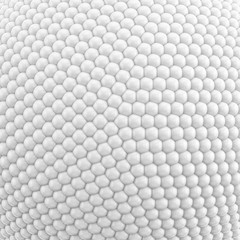 3D illustration of pattern or texture consisting of white sphere