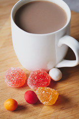 Cup of cocoa and jujube