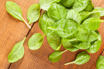 Fresh leaves of spinach