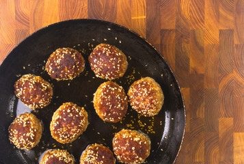 fried meat meatball