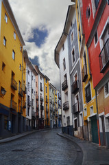 Fototapeta na wymiar View of painted houses of Cuenca, Spain