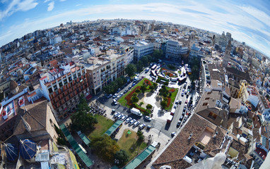 Fototapeta na wymiar Panorama of the city of Valencia ,Spain