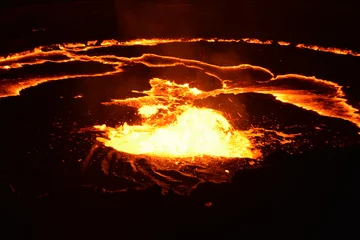 Abwaschbare Fototapete Vulkan Ausbruch des Erta Ale