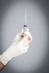 medical syringe and needle