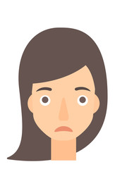 Young depressed woman.