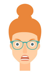 Screaming aggressive woman.