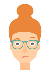 Young depressed woman.