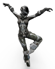 super astronalt female back view
