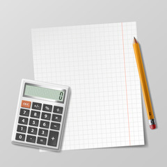 sheet of paper and pencil