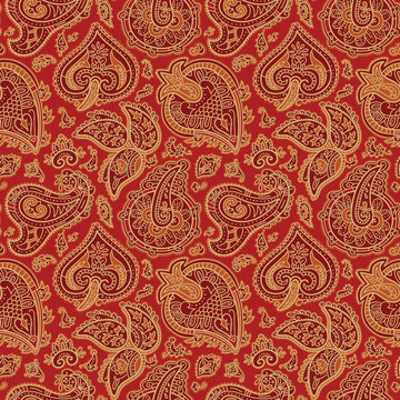 Seamless Paisley Pattern.
Hand drawn seamlessly repeating ornamental wallpaper or textile pattern with Paisley motives in vector format.
