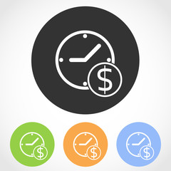 Time is money icon - vector illustration.