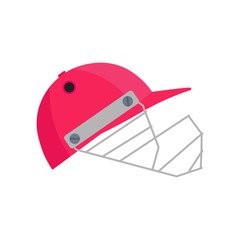 Cricket helmet illustration. Cricket helmet on white background. Cricket helmet vector. Helmet illustration. Cricket helmet isolated vector