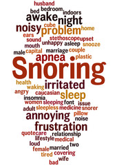 Obraz premium Snoring, word cloud concept 9