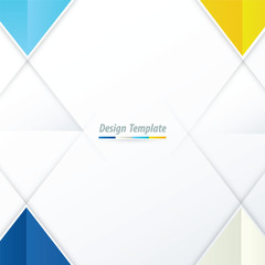 vector Template Triangle Design  Blue, yellow, blue