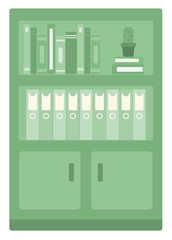 Office shelves with folders