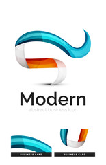 Ribbon swirl business logo