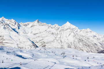 Skiing area in Zermatt