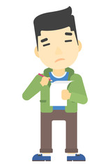 Man with shopping list. 