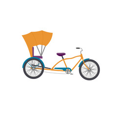 Rickshaw illlustration . Rickshaw vector icon isolated. auto rickshaw tuk tuk three wheeler tricycle.
