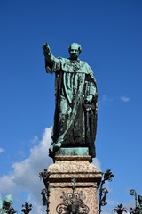The MAXIMILIANSBRUNNEN fountain in Bamberg, Bavaria, Germany