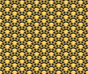 Fish-scales Seamless pattern. Oriental traditional ornament.