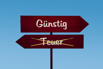 Schild 48 - Günstig