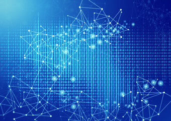 data deep learning hologram ai technology robotic, molecule of chemical, atom cell science,...