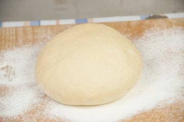 Fototapeta na wymiar Ball of pizza dough