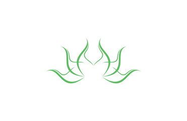 green plant grass logo