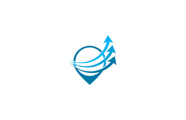 pin globe travel logo
