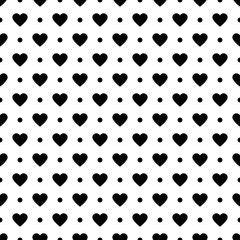 Vector modern seamless geometry pattern valentine, black and white abstract geometric background, pillow print, monochrome retro texture, hipster fashion design