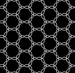 Fototapeta premium Vector modern seamless geometry pattern, black and white abstract geometric background, pillow print, monochrome retro texture, hipster fashion design