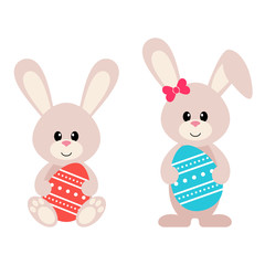 easter bunny with egg set