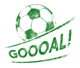 Soccer Ball / Football - GOOOAL - Stamp print Grunge Look