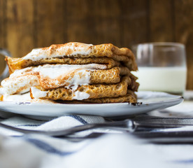 coffee pancakes with sour cream