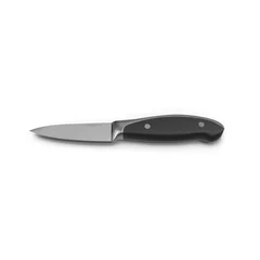Fotobehang Black and silver paring knife on white. © 2dmolier