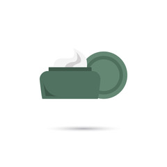 Fototapeta premium Color illustration of cream icon