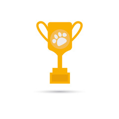 Color illustration of dog cup icon