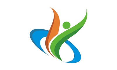 Naklejka premium Figure Logo Vector