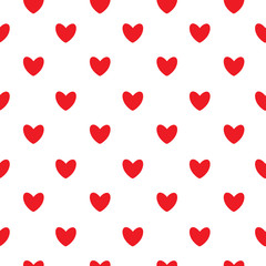 Happy Valentines Day Seamless Pattern Background with Heart. Vec