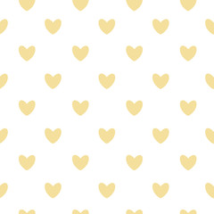 Happy Valentines Day Seamless Pattern Background with Heart. Vec