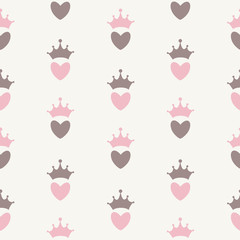 Princess Seamless Pattern Background Vector Illustration