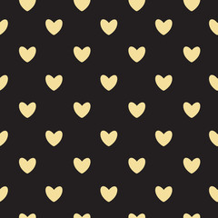 Happy Valentines Day Seamless Pattern Background with Heart. Vec