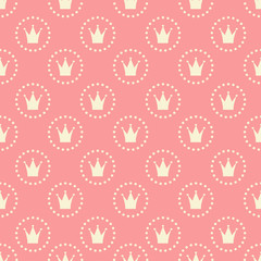 Naklejka premium Princess Seamless Pattern Background Vector Illustration