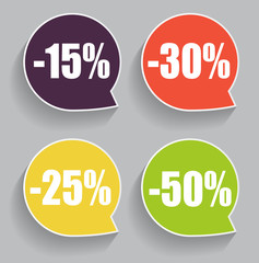 Speech Bubble Sale Label Vector Illustration